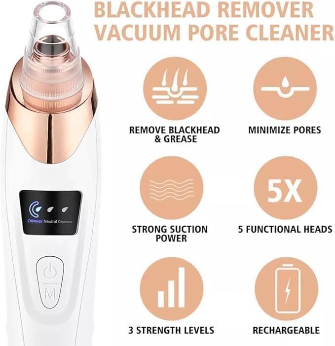 MORTON DAVIES 5 in 1 Multi-Function Blackhead Whitehead Remover Device